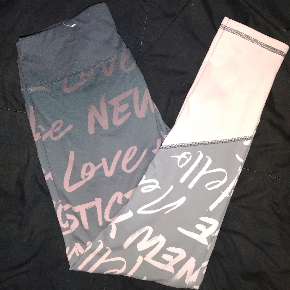 Justice Graphic Print leggings - size 16